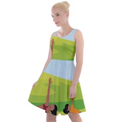 Mother And Daughter Y Knee Length Skater Dress