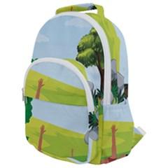 Large Rounded Multi Pocket Backpack by SymmekaDesign