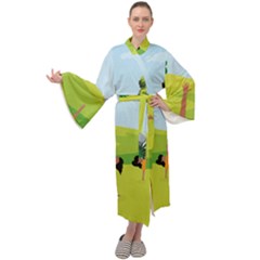 Large Maxi Velour Kimono by SymmekaDesign