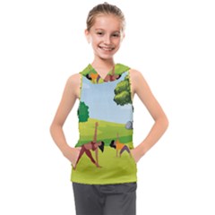 Large Kids  Sleeveless Hoodie by SymmekaDesign