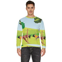 Large Men s Fleece Sweatshirt by SymmekaDesign