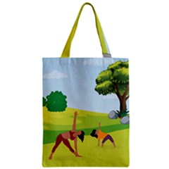 Mother And Daughter Yoga Art Celebrating Motherhood And Bond Between Mom And Daughter  Zipper Classic Tote Bag