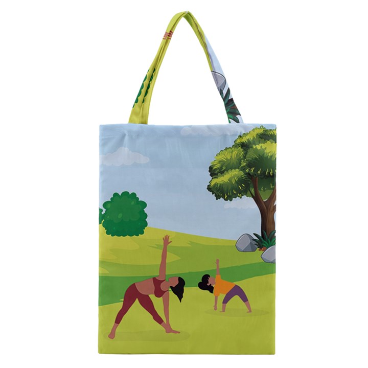 Mother And Daughter Yoga Art Celebrating Motherhood And Bond Between Mom And Daughter. Classic Tote Bag