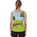 Mother And Daughter Yoga Art Celebrating Motherhood And Bond Between Mom And Daughter. Velvet Tank Top View2