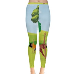 Mother And Daughter Yoga Art Celebrating Motherhood And Bond Between Mom And Daughter  Inside Out Leggings