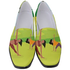 Mother And Daughter Yoga Art Celebrating Motherhood And Bond Between Mom And Daughter  Women s Classic Loafer Heels