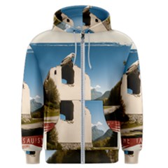  Us Ventag Eagles Travel Poster Graphic Style Redbleuwhite  Men s Zipper Hoodie