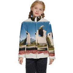  Us Ventag Eagles Travel Poster Graphic Style Redbleuwhite  Kids  Puffer Bubble Jacket Coat by steakspro94