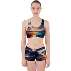 Abstract Color Colorful Mountain Ocean Sea Work It Out Gym Set