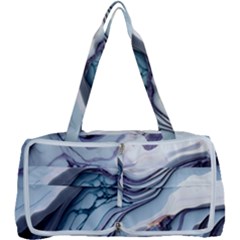 Marble Abstract White Pink Dark Art Multi Function Bag by Pakemis