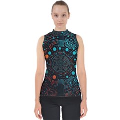 Big Data Abstract Abstract Background Mock Neck Shell Top