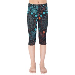 Big Data Abstract Abstract Background Kids  Capri Leggings  by Pakemis