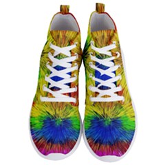 Colour Background Structure Lines Explosion Pop Men s Lightweight High Top Sneakers by Pakemis