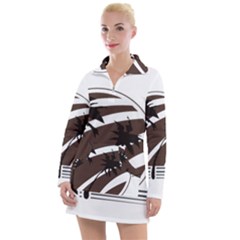 Palm Tree Design-01 (1) Women s Long Sleeve Casual Dress by thenyshirt