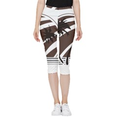 Palm Tree Design-01 (1) Inside Out Lightweight Velour Capri Leggings  by thenyshirt