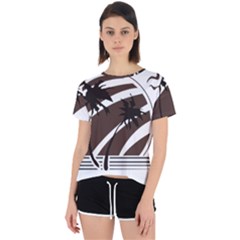 Palm Tree Design-01 (1) Open Back Sport Tee by thenyshirt