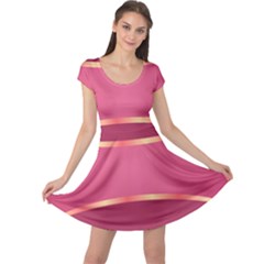 Heart Valentine Love Pink Red Cap Sleeve Dress by Ravend