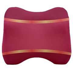 Heart Valentine Love Pink Red Velour Head Support Cushion by Ravend