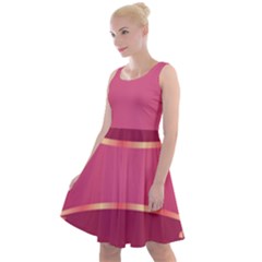 Heart Valentine Love Pink Red Knee Length Skater Dress