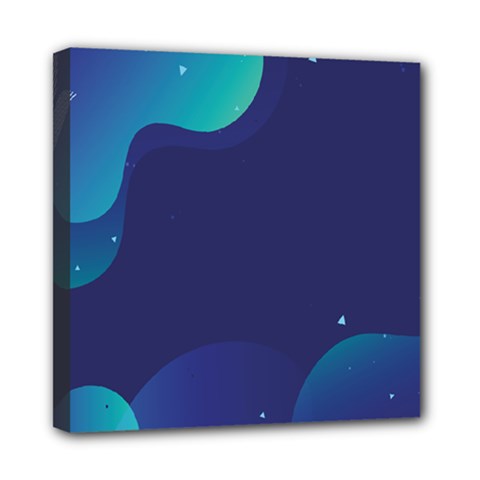 Abstract Blue Texture Space Mini Canvas 8  X 8  (stretched)