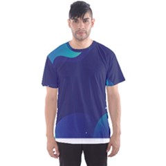 Abstract Blue Texture Space Men s Sport Mesh Tee