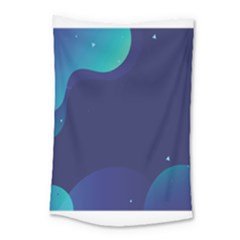 Abstract Blue Texture Space Small Tapestry