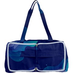 Abstract Blue Texture Space Multi Function Bag by Ravend