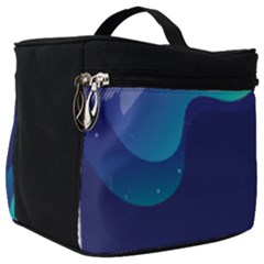 Abstract Blue Texture Space Make Up Travel Bag (big) by Ravend