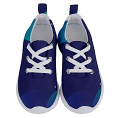 Abstract Blue Texture Space Running Shoes