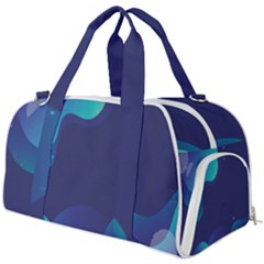 Abstract Blue Texture Space Burner Gym Duffel Bag by Ravend