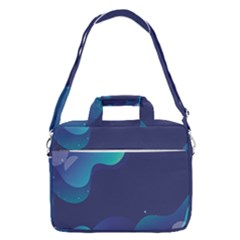 Abstract Blue Texture Space Macbook Pro 13  Shoulder Laptop Bag  by Ravend