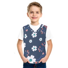 Floral Digital Background Kids  Basketball Tank Top