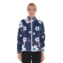 Floral Digital Background Women s Bomber Jacket