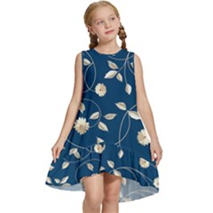 Flora Flower Flowers Nature Abstract Wallpaper Design Kids  Frill Swing Dress