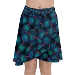 Background Abstract Textile Design Chiffon Wrap Front Skirt by Ravend