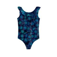 Background Abstract Textile Design Kids  Frill Swimsuit by Ravend