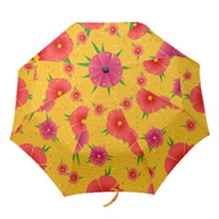 Background Flowers Floral Pattern Folding Umbrellas by Ravend