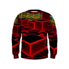 3d Abstract Model Texture Kids  Sweatshirt