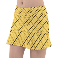 Background Yellow Background Classic Tennis Skirt