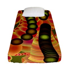 Abstract Background Digital Green Fitted Sheet (single Size)