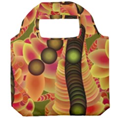 Abstract Background Digital Green Foldable Grocery Recycle Bag by Ravend