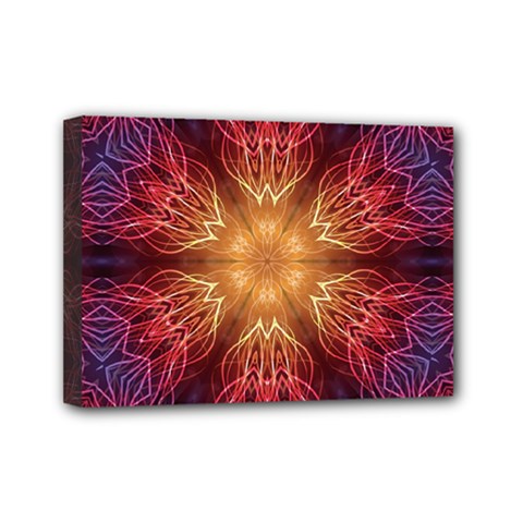 Fractal Abstract Artistic Mini Canvas 7  X 5  (stretched)