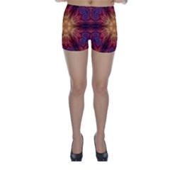Fractal Abstract Artistic Skinny Shorts by Ravend
