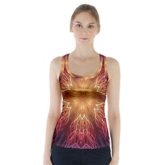 Fractal Abstract Artistic Racer Back Sports Top