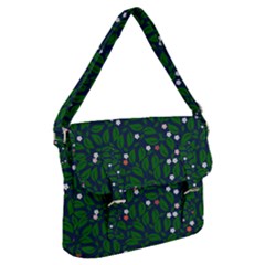 Leaves Flowers Green Background Nature Buckle Messenger Bag