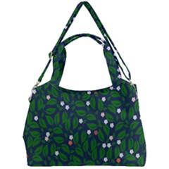 Leaves Flowers Green Background Nature Double Compartment Shoulder Bag