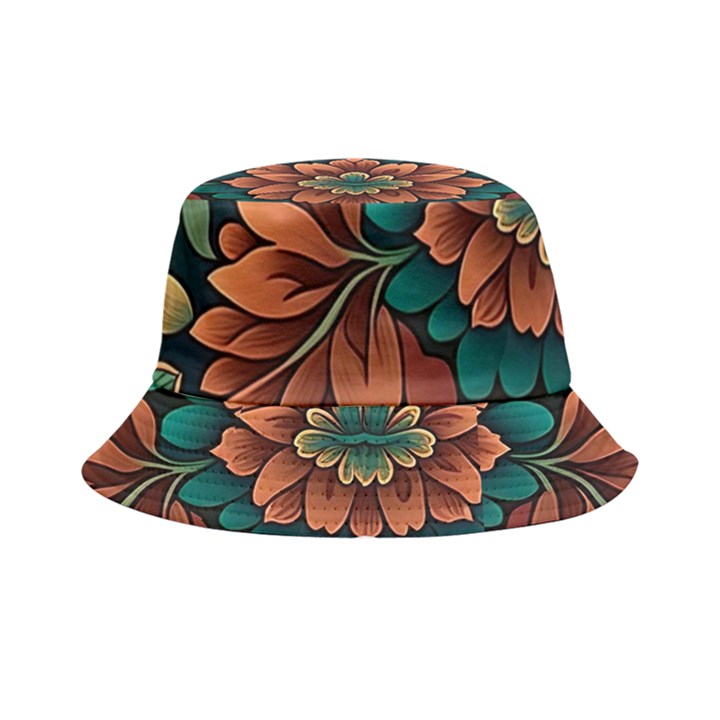 Flower Pattern Modern Floral Bucket Hat