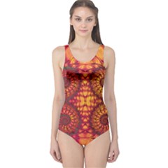 Abstract Art Pattern Fractal Design One Piece Swimsuit