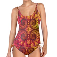 Abstract Art Pattern Fractal Design Tankini Set