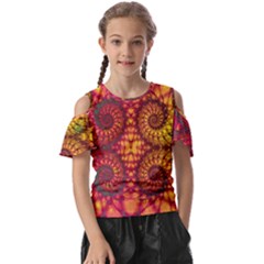 Abstract Art Pattern Fractal Design Kids  Butterfly Cutout Tee